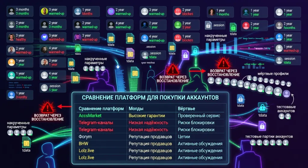 Где безопасно купить телеграм-аккаунты оптом: обзор проверенных площадок и рисков